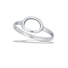 Sterling Silver High Polish Small Oval Ring