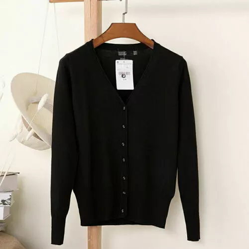 Womens Cardigan Long Sleeve Ladies Knitted Top Outwear Cardigans Plus Size 8-24 - Picture 12 of 39