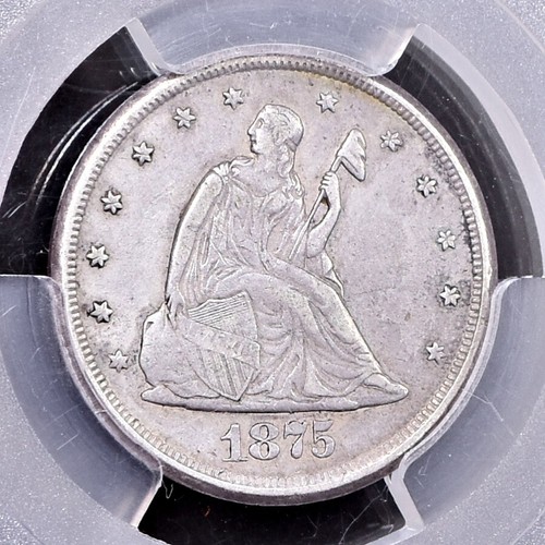 1875-CC Twenty Cent Piece - PCGS AU Details, Cleaned (#58585-L) - Picture 5 of 12