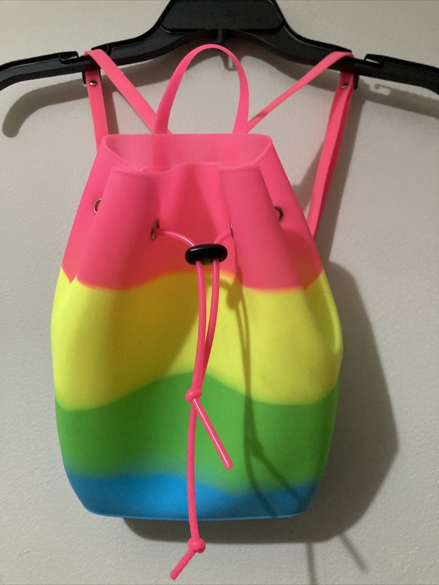 American jewel back pack. American Jewel Yummy Gummy Silicone Rope Backpack Pink  main image 2
