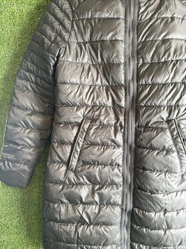 Womens Plus Sz Medium Excelled Faux Fur Hooded Puffer Jacket Coat Gray NWT - Picture 3 of 9