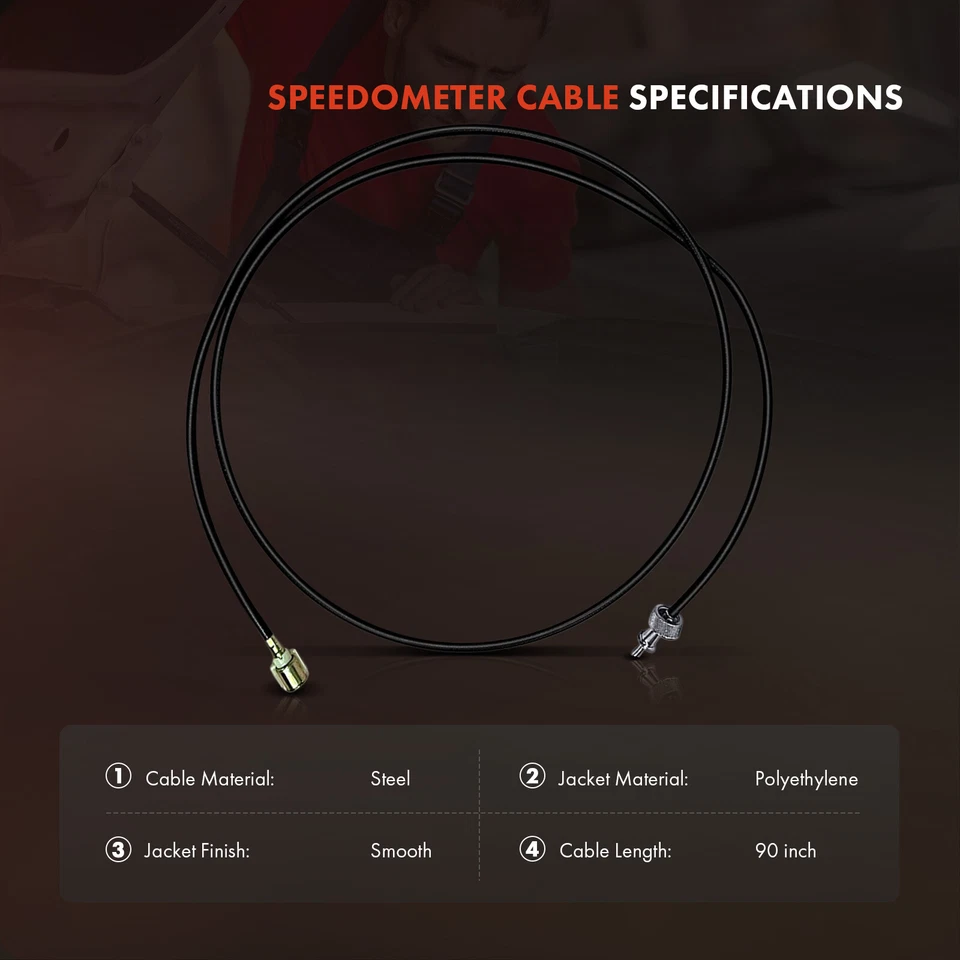 Cable velocímetro 90 pulgadas para camioneta Toyota Land Cruiser 75-76 Chevrolet Dodge Foto 3 de 4