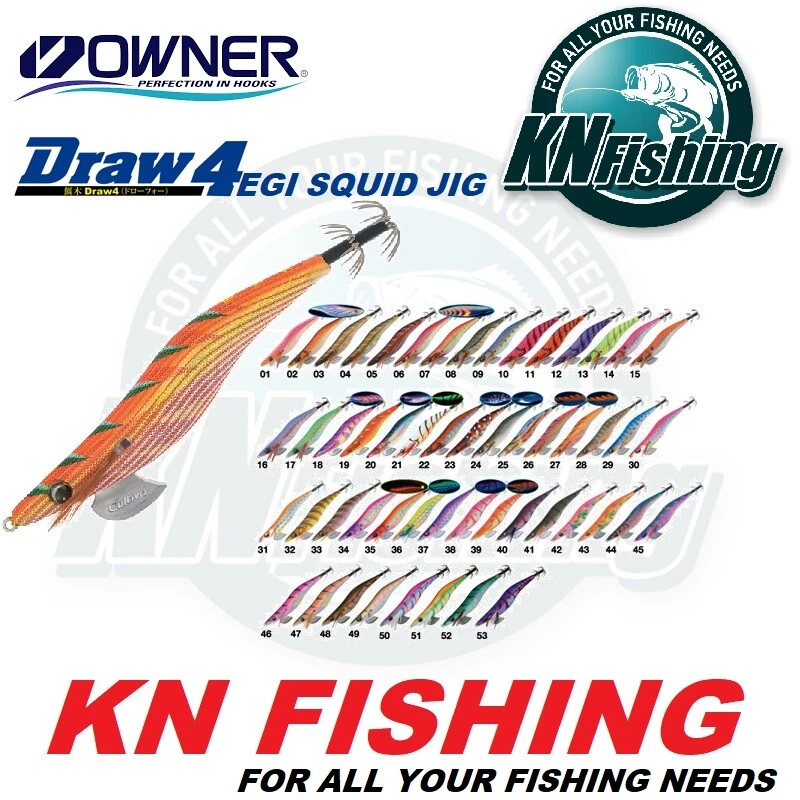 PROPIETARIO DIBUJAR 4 EGI CALAMAR PLANTILLA HUEVO CALAMAR PESCA EN ORILLA 3.0 - 3.5 Foto 2 de 4