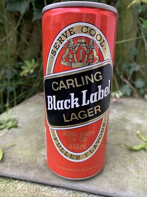 Vintage Bierdose CARLING BLACK LABEL LAGER 1983er ? Leere KNEIPENBRAUEREI