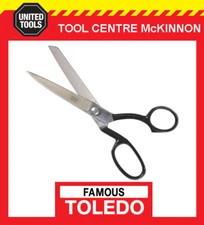 FAMOUS TOLEDO 1068BU DRESSMAKER’S SCISSORS – FORGED STEEL BLACK HANDLE
