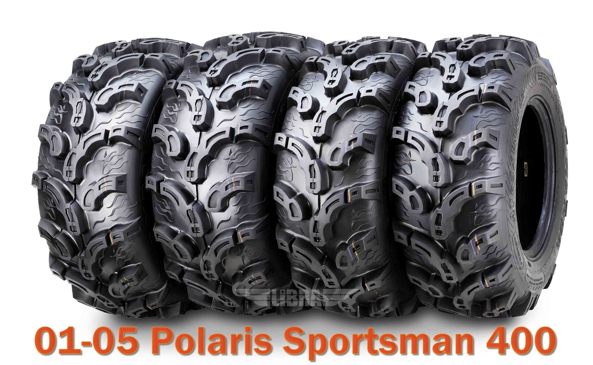 01-05 Polaris Sportsman 400 Full Set ATV tires 25x8-12 & 25x11-10