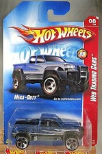 2008 Hot Wheels #84 Web Trading Cars 8/24 MEGA DUTY Blue Variant w/Chrome 5DotSp