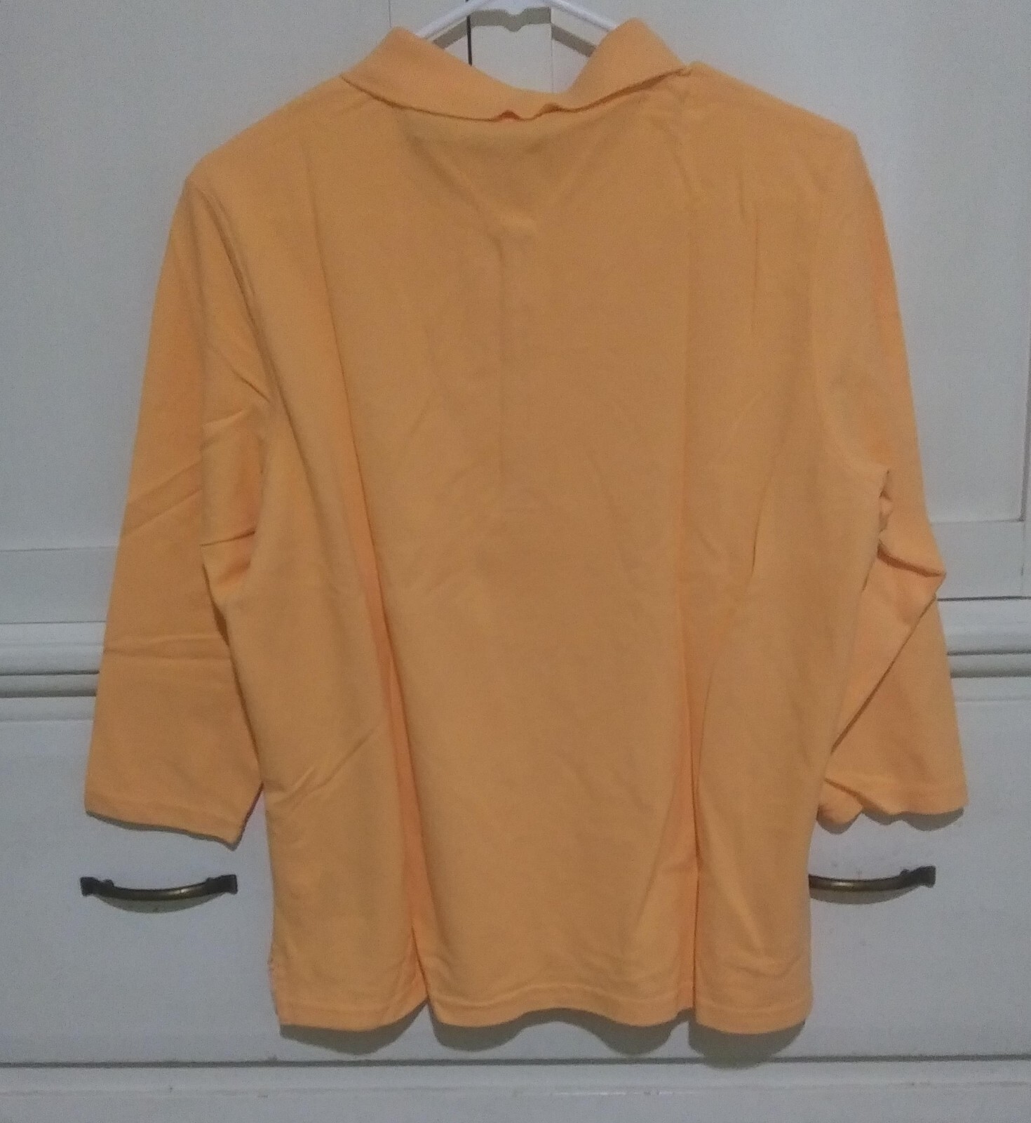 Eddie Bauer Button-Up Orange Cheddar Solid Color … - image 3