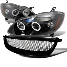 For 2003-2008 Toyota Corolla Headlightmesh Grill Grille Bk