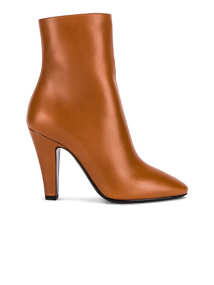 Nuovo! Stivaletti alla caviglia Saint Laurent 68 marrone cognac taglia 37 7 US DD282