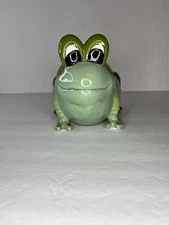 Bella Casa Frog Froggy Coin Bank Home Decor Ceramic Big Eyes