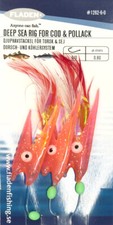 5 Packs Pink Max Tempter Cod Pollack Deep Sea Rig Hokki 3 Hook Size 6/0 Lure