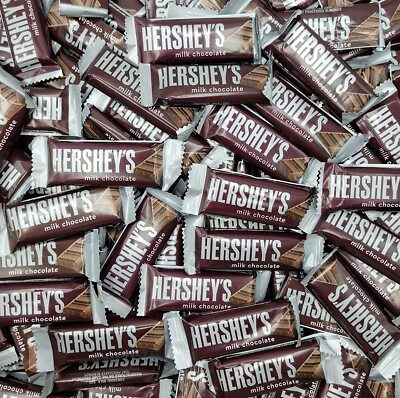 HERSHEY S Bulk Chocolate Candy Bars Snack Size Individually Wrapped - Milk Ch...