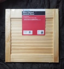 Wickes Brown Closed Louvre Door - 18x18" - 457 x 457mm - slatted cupboard door
