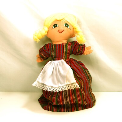 Vintage Topsy Turvy doll LIttle Red Riding Hood w/ Grandma & Wolf 12in long