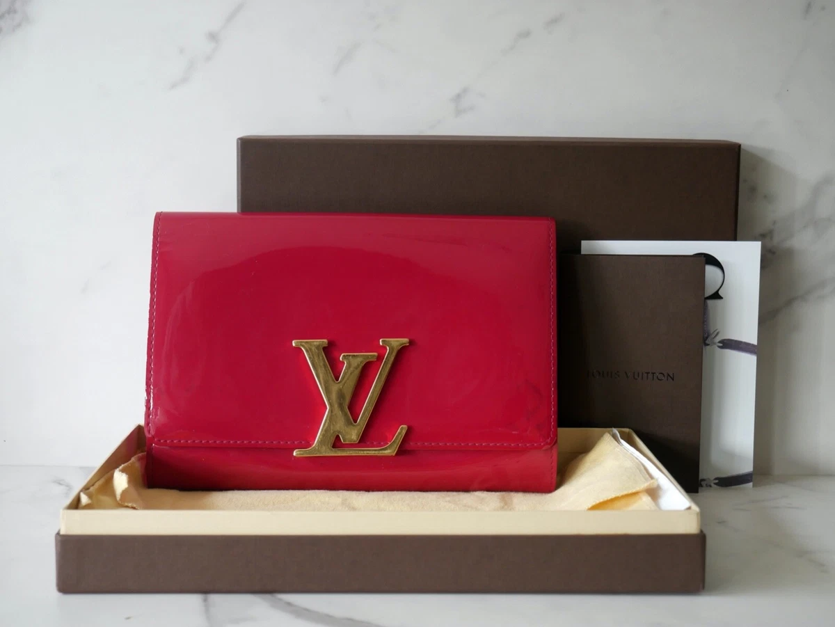 Louis Vuitton Patent Leather Louise MM Clutch Vern M94270