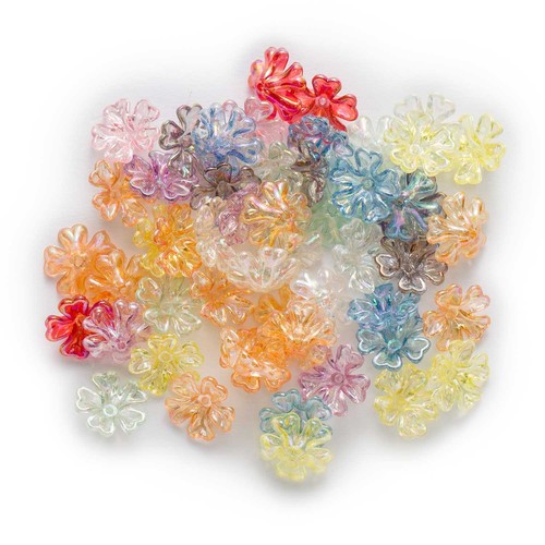 50Pcs Acrylic Flower Bell Bead Pendant Jewelry Making Accessories Earring 16mm - Picture 4 of 7