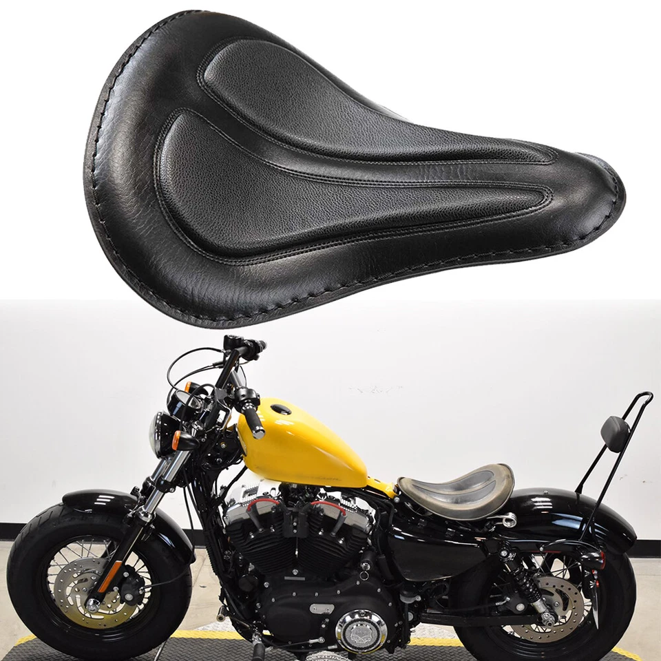 Soporte base asiento solo resorte motocicleta 13" para Harley Chopper Bobber personalizado Foto 3 de 4