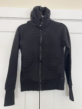 Lululemon Women's Cuddle Up Jacket Black Embroidered Size 4