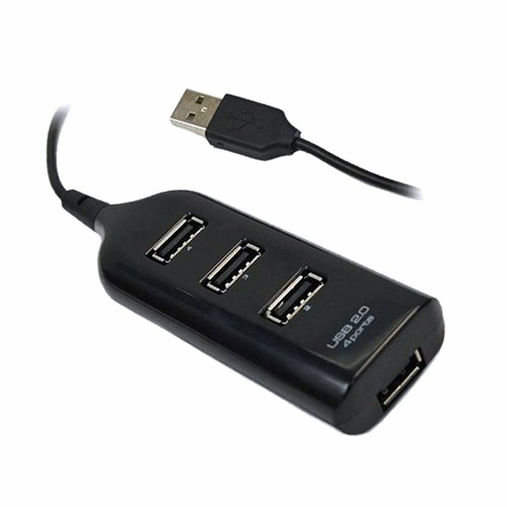 Hub C&acirc;ble Splitter 4 X USB 2.0 - Brancher 4 Prises USB Ou 4 T&eacute;l&eacute;phones - Noir - Informatique