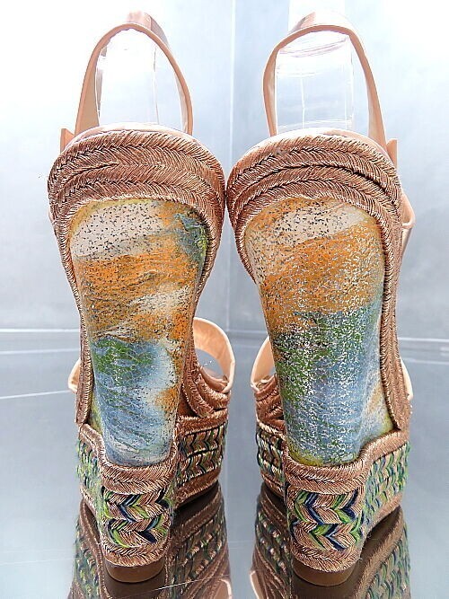 Sandalias de plataforma de cuña de tacón alto originales Lavie Champagne 36