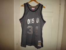 Hakeem Olajuwon 1993-94 Mitchell & Ness Rockets Metal Works Swingman Jersey $150