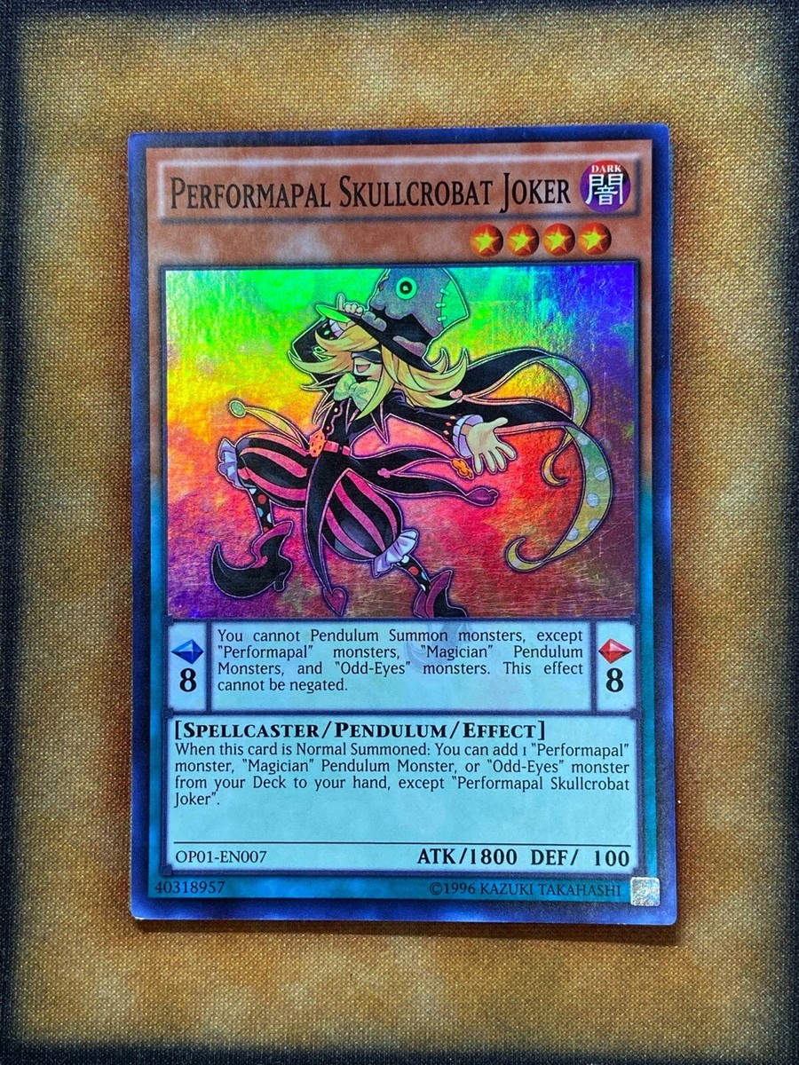 Yugioh Performapal Skullcrobat Joker OP01-EN007 Super Rare NM | eBay