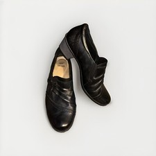 Earth Origins Marietta Mavis Womens Black Leather Clogs Booties Shoes 8 1/2 W