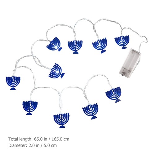 Nine-headed Candlestick LED Light String Chanukah Decorations Window - Picture 9 of 11