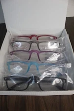 Yogo Vision 5-Pack Reading Glasses for Men and Women +1.00 Magnification