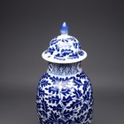 Antique Chinese Porcelain Qing Guangxu Blue White Painting Vase Jar Kangxi Mark — photo 7