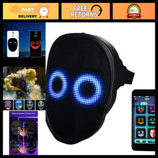 Customizable LED Face Mask with Bluetooth App Control - Unisex Adult Shining Mas