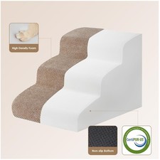 Curved Dog Stairs Ramp 15.7" H