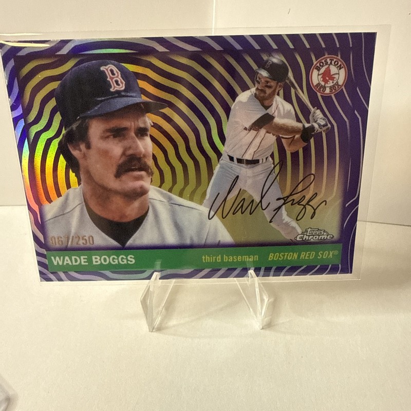 2025 Topps Chrome Platinum Wade Boggs Vibrates Refractor /250, Nelly Taylor /299