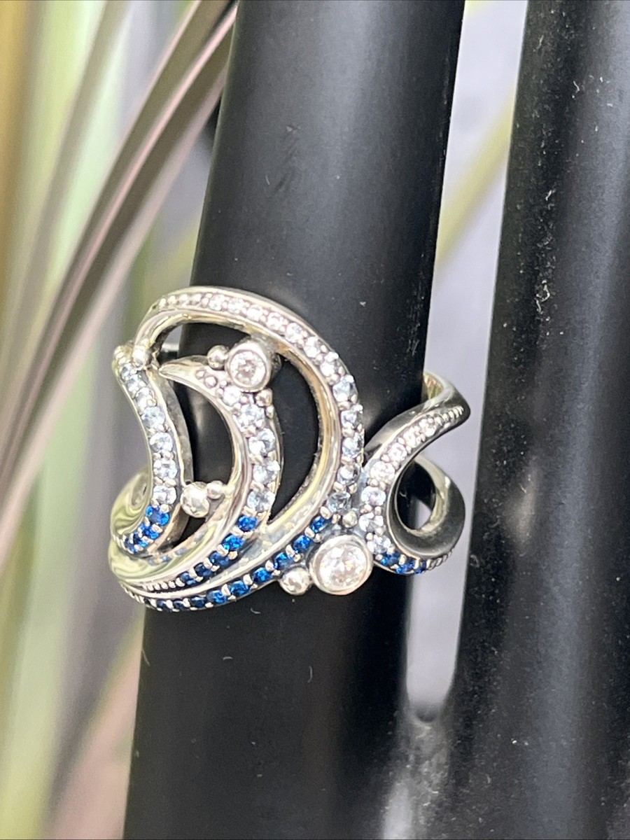 Thomas Sabo Ocean Ring Blue And Cz Gems Size 54 UK