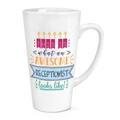 This Is What An Awesome Receptionist Looks Like 17oz Large Latte Mug Tasse - Lustig