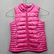 Old Navy Girls Size Small Pink Sleeveless Puffer Vest Jacket