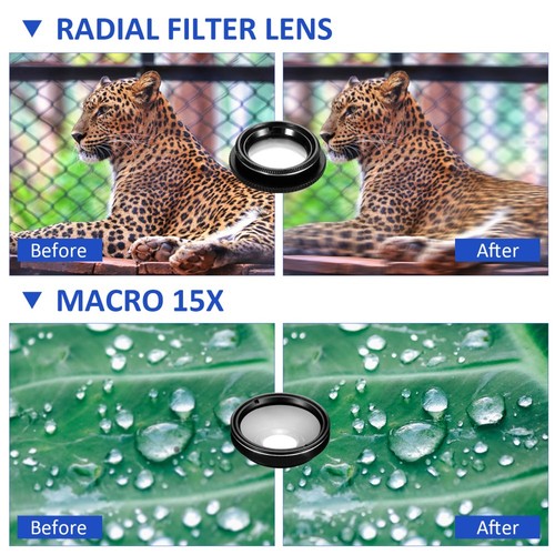 Mobile Phone Lens Set Man Fish Eye Lenses for Attachments Multifunctional - 第 3/12 張圖片