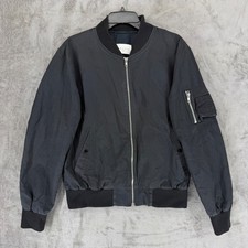 Sandro Paris Mens Black Cotton Blend Full Zip...