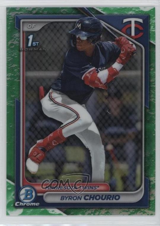 2024 Bowman Chrome Prospects Lunar Glow Refractor Byron Chourio #BCP-129 12g7