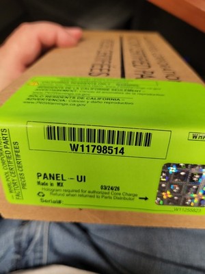 Whirlpool W11798514 Control Board/UI Panel OEM Part