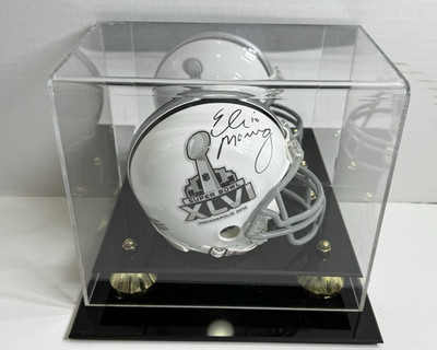Eli Manning SIGNED Super Bowl XLVI Indianapolis Mini Helmet Fanatics NO COA