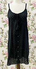 SoieRose 100 Cotton Victorian Button Front Sleeveless Nightgown - SR-1303