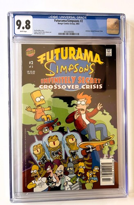 #ad FUTURAMA SIMPSONS Infinity Crossover 2 Comics Bongo 2002 CGC 9.8 $199.00