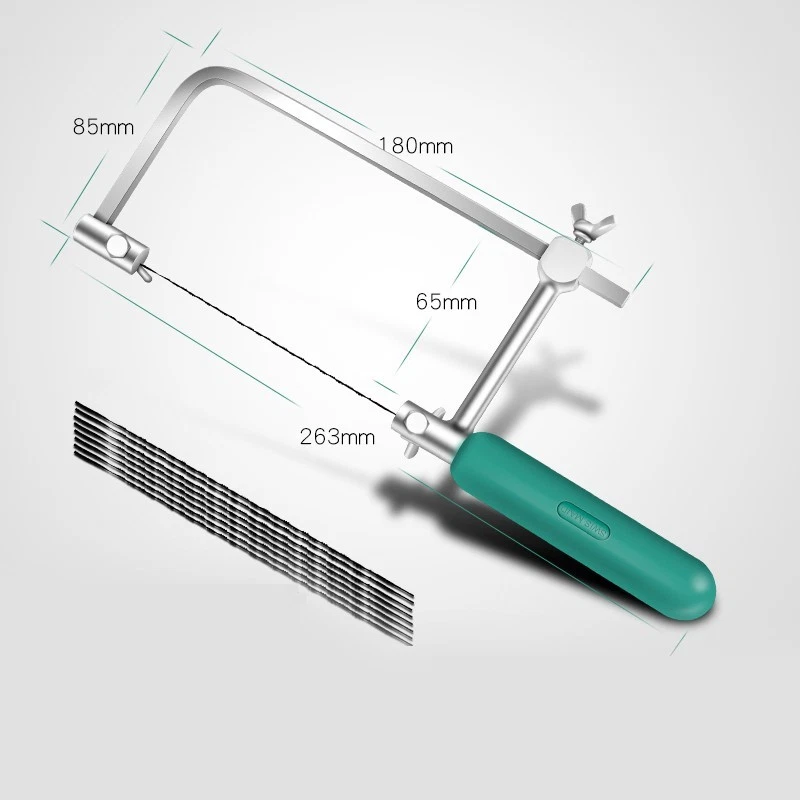U Shaped Bow Saw with 8 Replaceable Blades for Fine Cutting in Wood and Plastic - Image 2 of 4