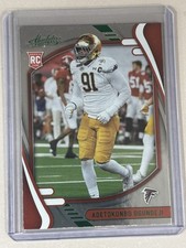 2021 Absolute Green Adetokunbo Ogundeji 155 Atlanta Falcons Parallel Rookie Card