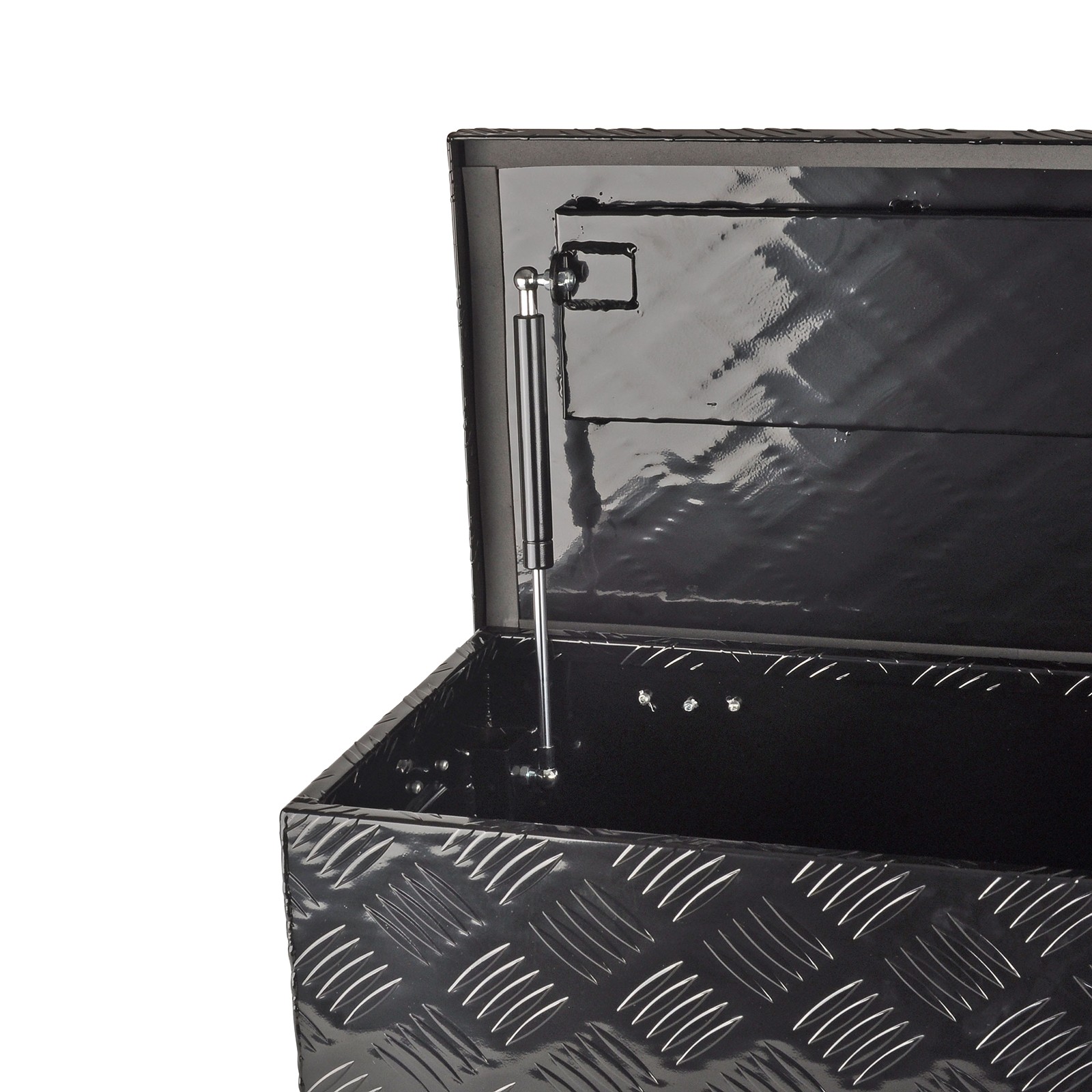 39"x13"x10" Black Aluminum Pickup Truck Trunk Bed Tool Box Trailer Storage+Lock