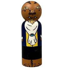 3.5  Wooden Peg Doll Dollhouse People Handmade Beauty and Beast Made by Layla