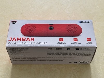 Red  Jambar Wireless Bluetooth Speaker by iHip