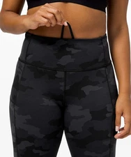 Lululemon Fast and Free Tight II 25" *Non-Reflective Nulux Camo LW5BXRS Sz 6 EUC